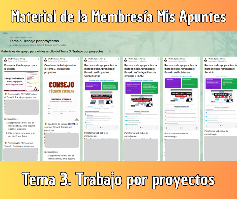 Tema 3. Trabajo por proyectos - Membresía Mis Apuntes