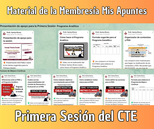 Materiales para la Primera Sesión Ordinaria del CTE - PADLET de la Membresía Mis Apuntes