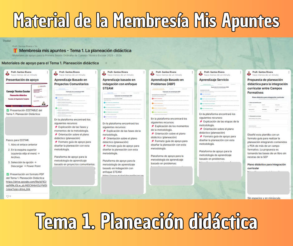 Tema 1. Planeación didáctica